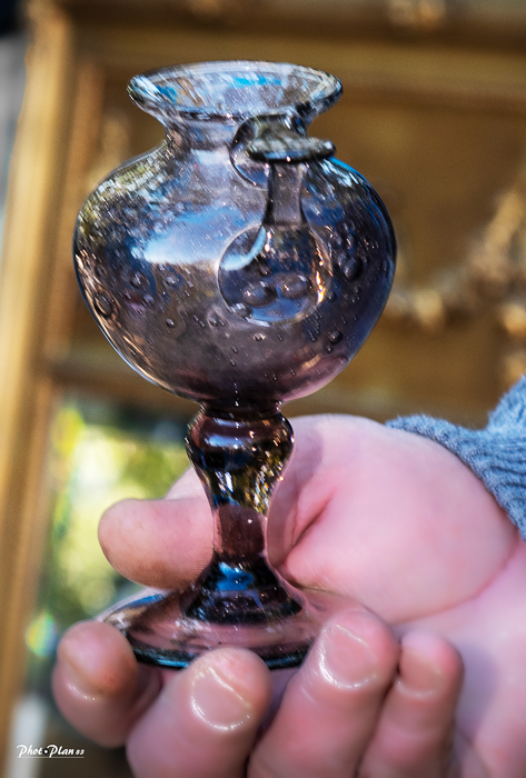 Thierry bougeoir verre fumé
